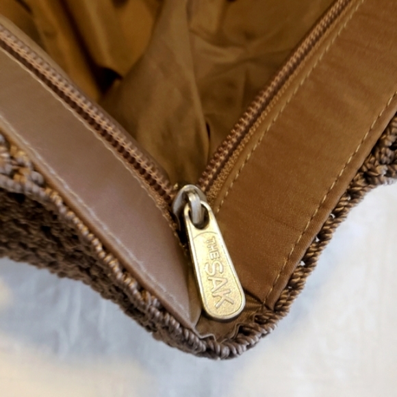 The Sak Crochet Shoulder/Hand Bag Dark Taupe Color - Picture 14 of 16